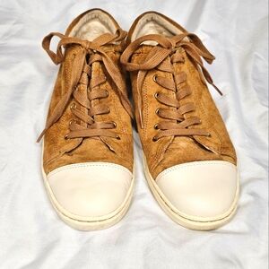 UGG Chestnut Suede Leather Sneakers Womens Size 11